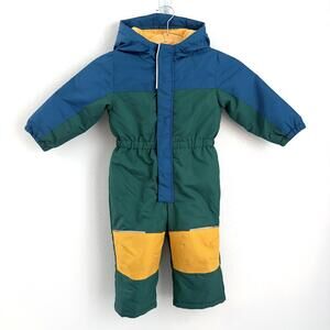 Swiss Tech | Toddler Snowsuit in Green Blue Yellow Hood Size 2T [COPY]